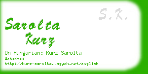 sarolta kurz business card